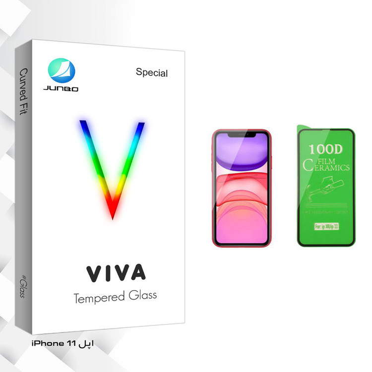 محافظ صفحه نمایش سرامیکی جانبو مدل Viva Glass مناسب برای گوشی موبایل اپل iPhone 11