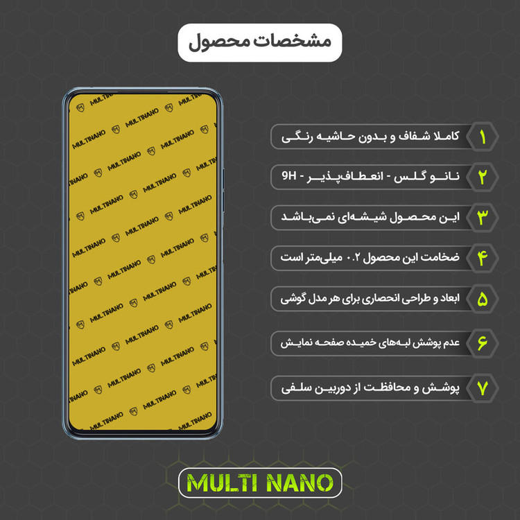 محافظ صفحه نمایش مولتی نانو مدل X-S2N مناسب برای گوشی موبایل تکنو Camon 17 Pro بسته دو عددی