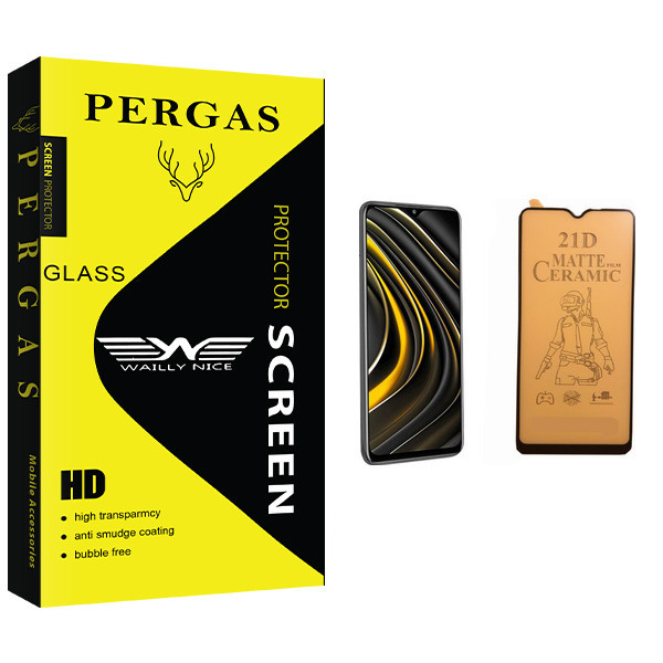 محافظ صفحه نمایش سرامیکی وایلی نایس مدل Pergas Glass مناسب برای گوشی موبایل شیائومی Poco M3