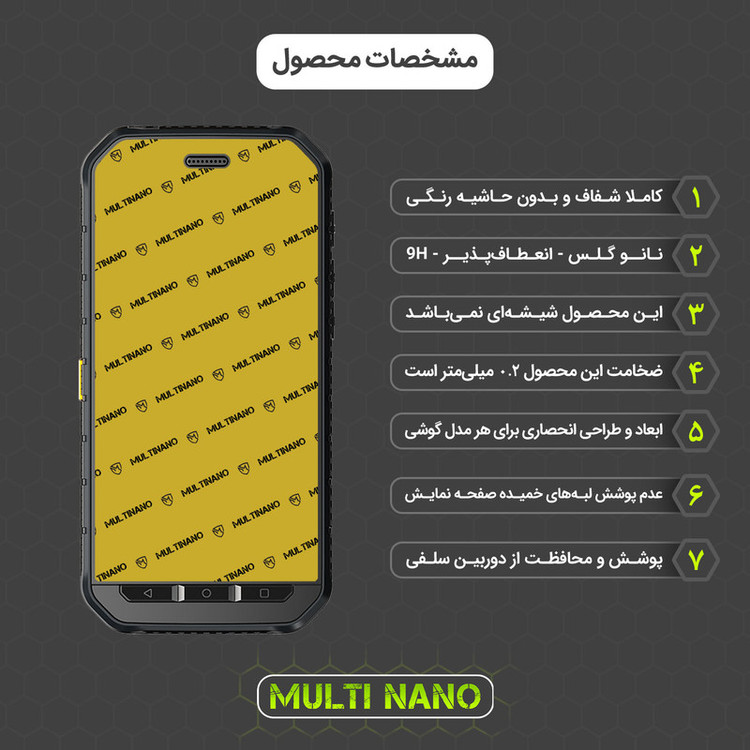 محافظ صفحه نمایش مولتی نانو مدل X-S2N مناسب برای گوشی موبایل کترپیلار Cat S41 بسته دو عددی