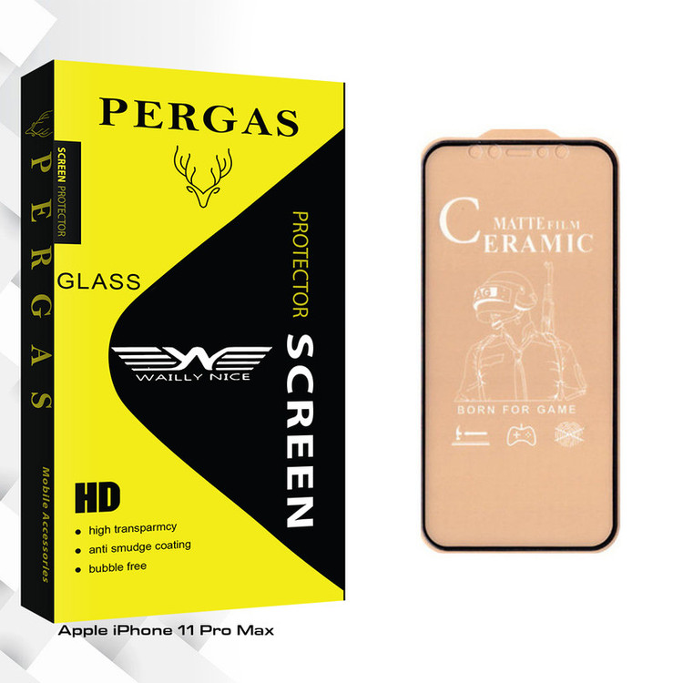 محافظ صفحه نمایش سرامیکی وایلی نایس مدل Pergas Glass مناسب برای گوشی موبایل اپل iPhone 11 Pro Max