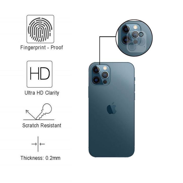 محافظ لنز دوربین گلس استار مدل L3D مناسب برای گوشی موبایل اپل iPhone 12 Pro Max