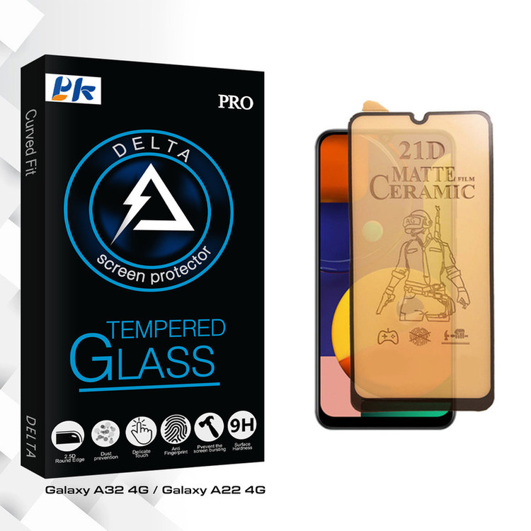 محافظ صفحه نمایش سرامیکی مات پی کی مدل Delta Pro مناسب برای گوشی موبایل سامسونگ Galaxy A32 4G / Galaxy A22 4G