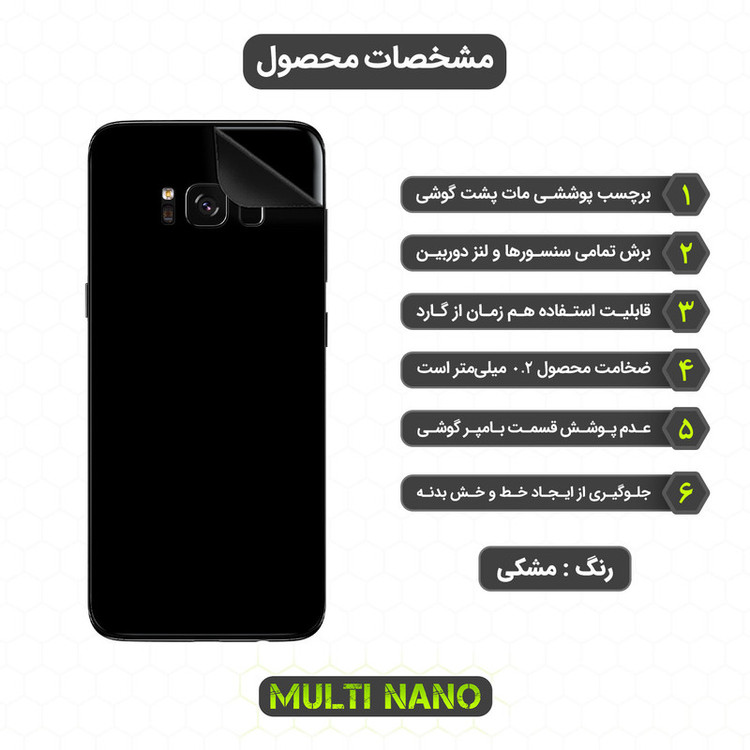 برچسب پوششی مولتی نانو مدل X-F1M مناسب برای گوشی موبایل سامسونگ Galaxy S8