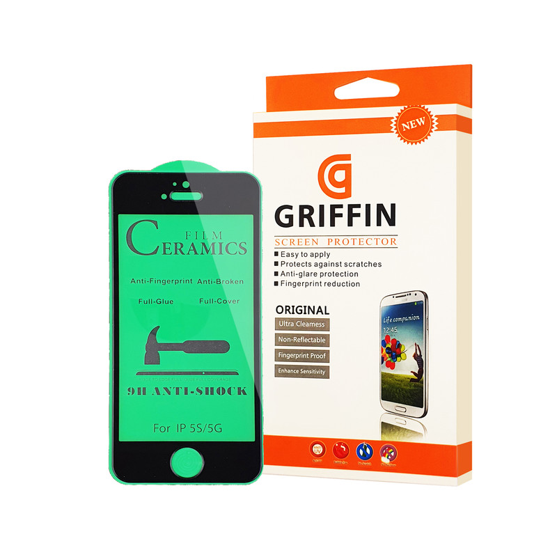 محافظ صفحه نمایش سرامیکی گریفین مدل FLCRG GN to مناسب برای گوشی موبایل اپل iPhone 5s