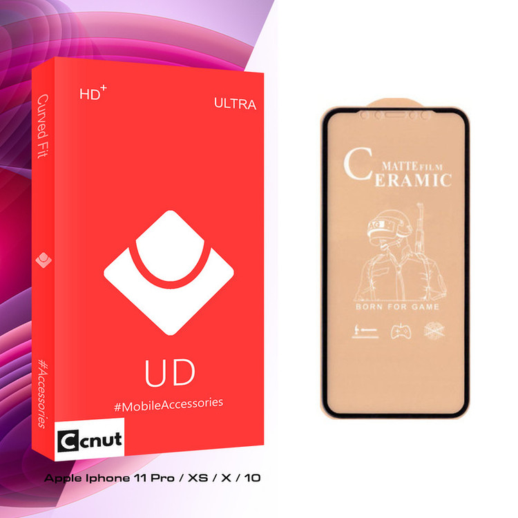 محافظ صفحه نمایش سرامیکی کوکونات مدل UD Glass مناسب برای گوشی موبایل اپل Iphone 11 Pro / XS / X / 10