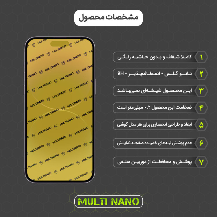 محافظ صفحه نمایش مولتی نانو مدل X-SFC مناسب برای گوشی موبایل اپل iPhone 14 Pro به همراه برچسب پوششی