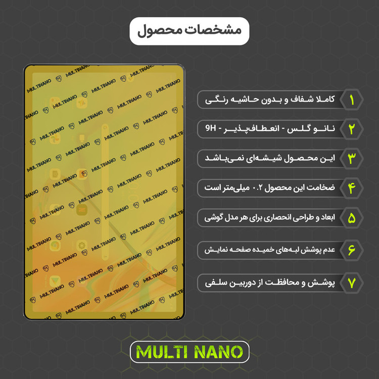 محافظ صفحه نمایش مولتی نانو مدل X-S2N مناسب برای تبلت لنوو Tab P11 5G بسته دو عددی