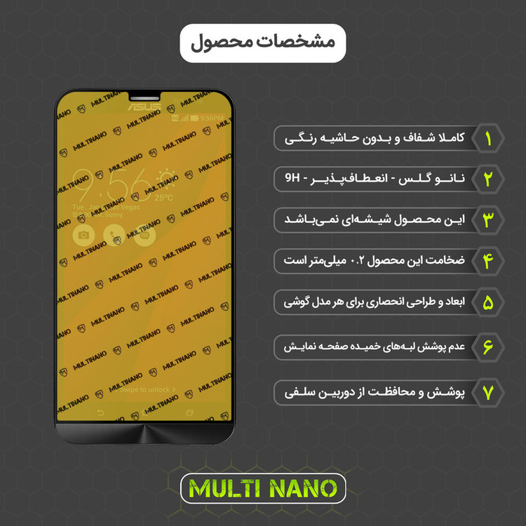 محافظ صفحه نمایش مولتی نانو مدل X-SFC مناسب برای گوشی موبایل ایسوس Zenfone 2 Laser 6 in / ZE600KL / ZE601KL به همراه برچسب پوششی