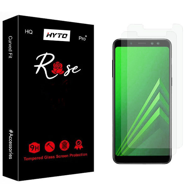 محافظ صفحه نمایش شیشه ای هیتو مدل Rose Titan Shield مناسب برای گوشی موبایل سامسونگ Galaxy A8 Plus 2018 بسته دو عددی
