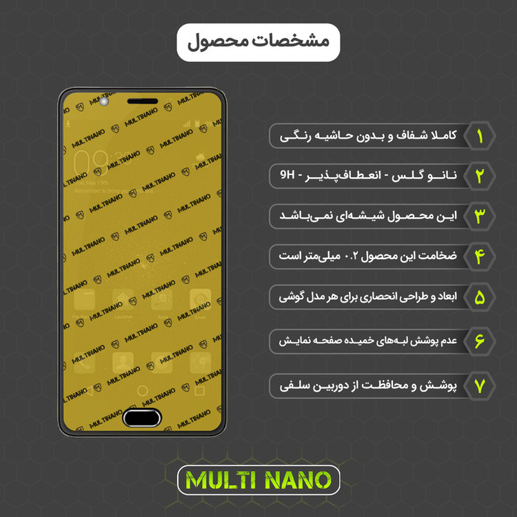 محافظ صفحه نمایش مولتی نانو مدل X-SFM مناسب برای گوشی موبایل اسمارت 6P / P7701 به همراه برچسب پوششی