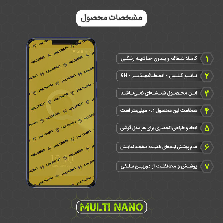 محافظ صفحه نمایش مولتی نانو مدل X-S2N مناسب برای گوشی موبایل آلکاتل 3X 2018 بسته دو عددی