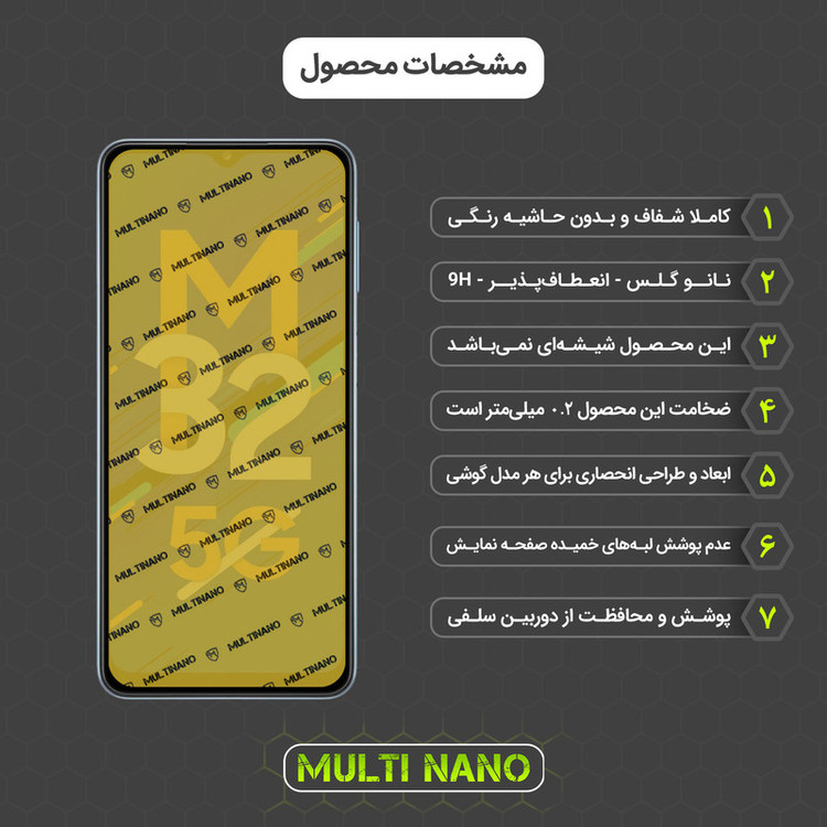 محافظ صفحه نمایش مولتی نانو مدل X-SFL مناسب برای گوشی موبایل سامسونگ Galaxy M32 5G به همراه برچسب پوششی