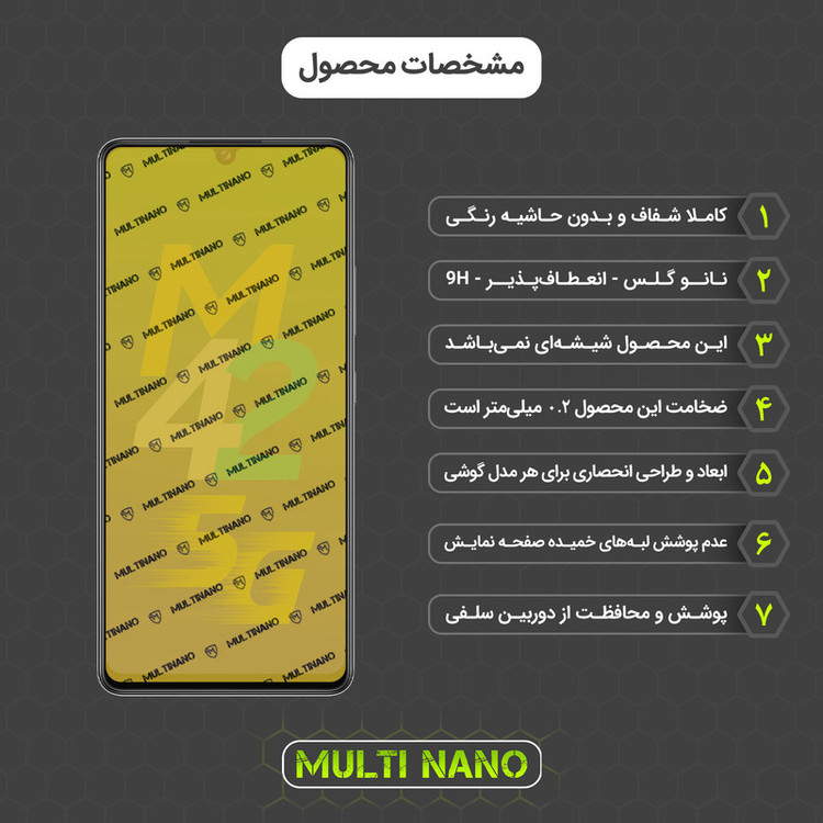 محافظ صفحه نمایش مولتی نانو مدل X-SFL مناسب برای گوشی موبایل سامسونگ Galaxy M42 5G به همراه برچسب پوششی