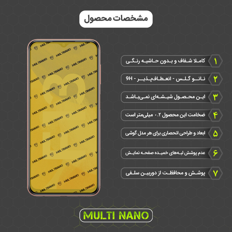 محافظ صفحه نمایش مولتی نانو مدل X-SFL مناسب برای گوشی موبایل سامسونگ Galaxy F13 به همراه برچسب پوششی