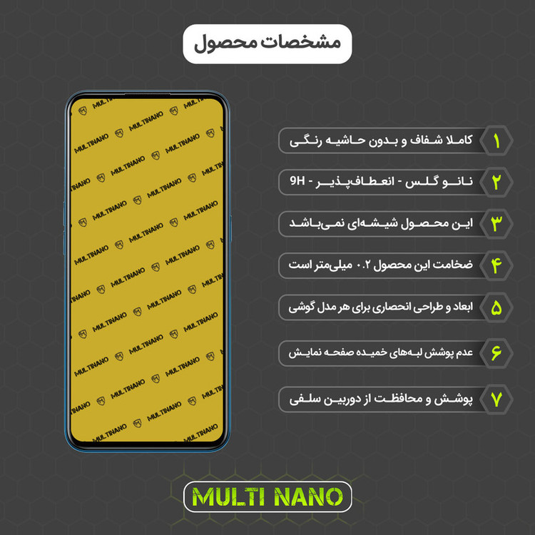 محافظ صفحه نمایش مولتی نانو مدل X-S2N مناسب برای گوشی موبایل اوپو A53 بسته دو عددی