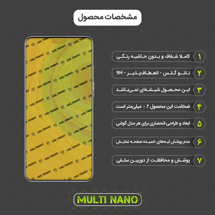محافظ صفحه نمایش مولتی نانو مدل X-SFM مناسب برای گوشی موبایل هوآوی Mate 30 به همراه برچسب پوششی