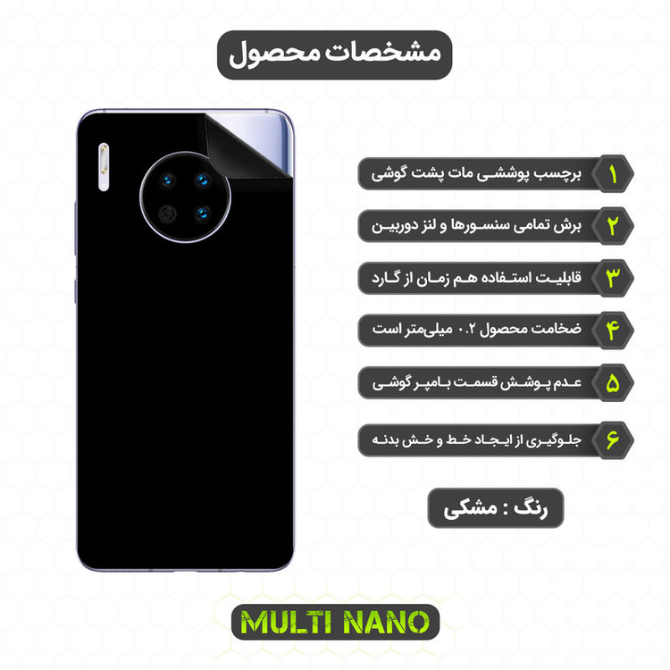 محافظ صفحه نمایش مولتی نانو مدل X-SFM مناسب برای گوشی موبایل هوآوی Mate 30 به همراه برچسب پوششی