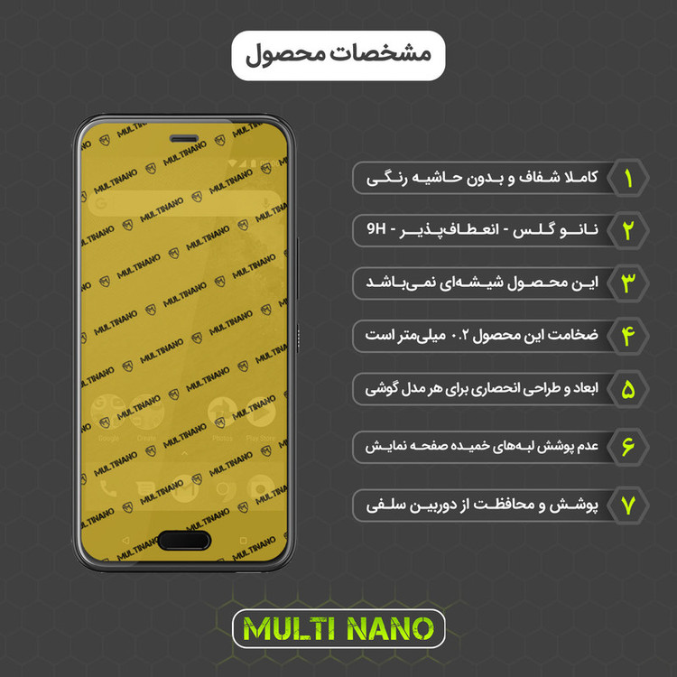 محافظ صفحه نمایش مولتی نانو مدل X-SFG مناسب برای گوشی موبایل اچ تی سی U11 Life به همراه برچسب پوششی