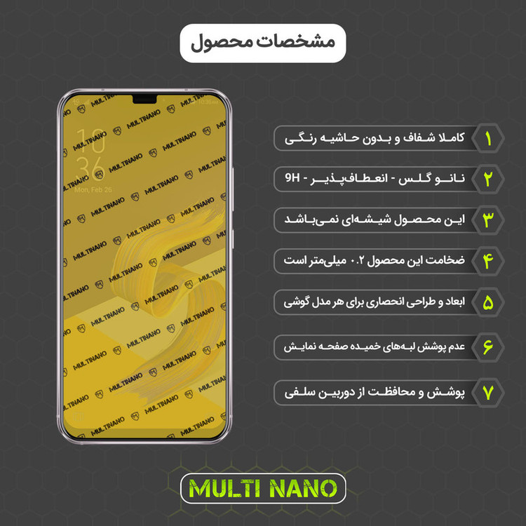محافظ صفحه نمایش مولتی نانو مدل X-SFC مناسب برای گوشی موبایل ایسوس Zenfone 5 2018 / ZE620KL به همراه برچسب پوششی