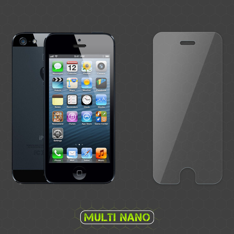 محافظ صفحه نمایش مولتی نانو مدل X-SFM مناسب برای گوشی موبایل اپل iPhone 5 به همراه برچسب پوششی
