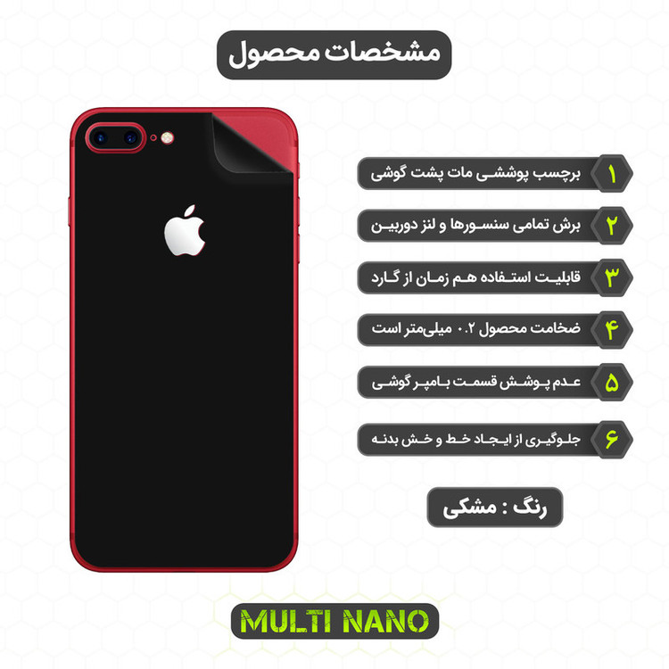 محافظ صفحه نمایش مولتی نانو مدل X-SFM مناسب برای گوشی موبایل اپل iPhone 7 Plus به همراه برچسب پوششی