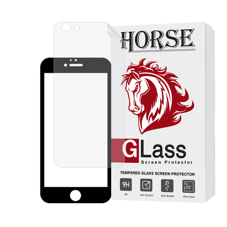 محافظ صفحه نمایش سرامیک شفاف هورس مدل CERAMICNANOHO مناسب برای گوشی موبایل اپل iPhone 6s / 6 به همراه محافظ پشت گوشی