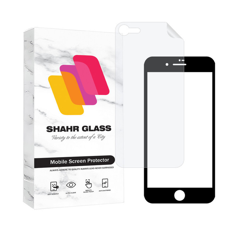 محافظ صفحه نمایش شفاف شهر گلس مدل CERAMINANOSH مناسب برای گوشی موبایل اپل iPhone 7 /8 / Se 2020 /SE 2022 به همراه محافظ پشت گوشی