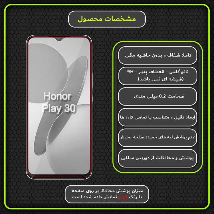 محافظ صفحه نمایش مولتی نانو مدل X-S1N مناسب برای گوشی موبایل آنر Play 30