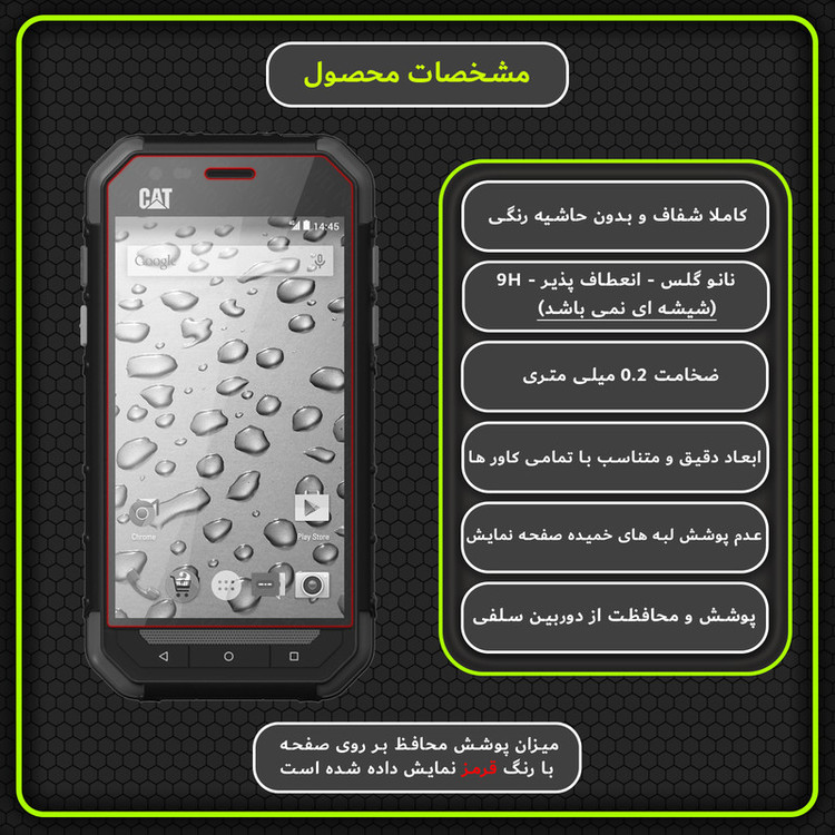 محافظ صفحه نمایش مولتی نانو مدل X-S1N مناسب برای گوشی موبایل کاترپیلار Cat S30