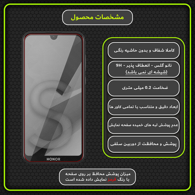 محافظ صفحه نمایش مولتی نانو مدل X-S1N مناسب برای گوشی موبایل آنر 8S 2020