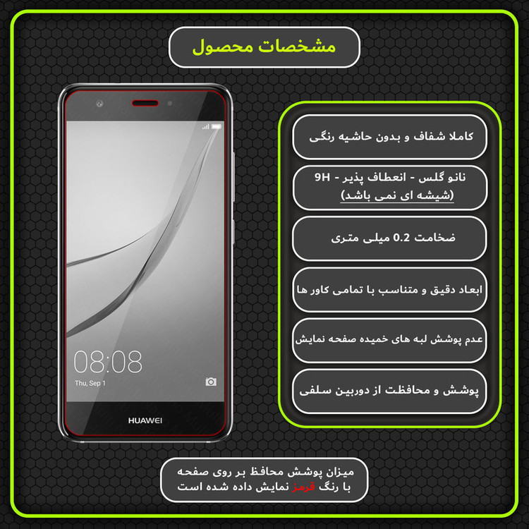 محافظ صفحه نمایش مولتی نانو مدل X-S2N مناسب برای گوشی موبایل هوآوی Nova بسته دو عددی