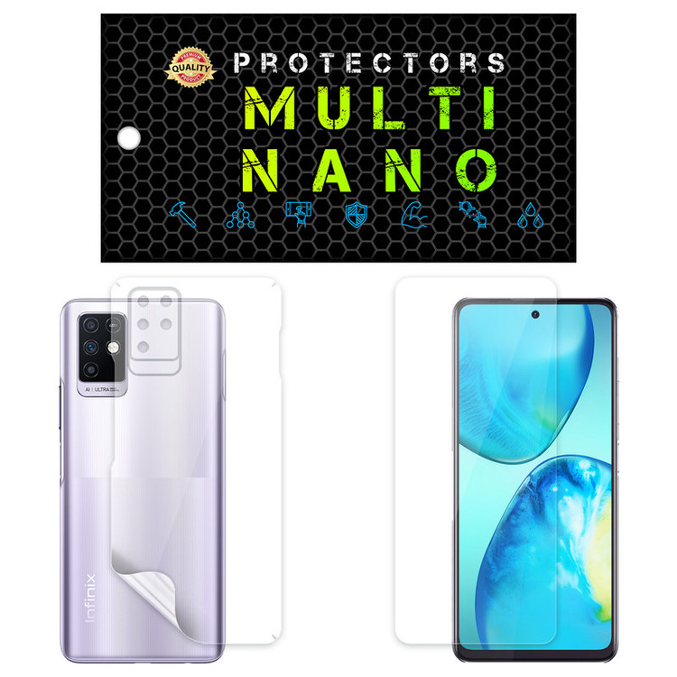 محافظ صفحه نمایش مولتی نانو مدل X-SFT مناسب برای گوشی موبایل انفینیکس Note 10 به همراه محافظ پشت