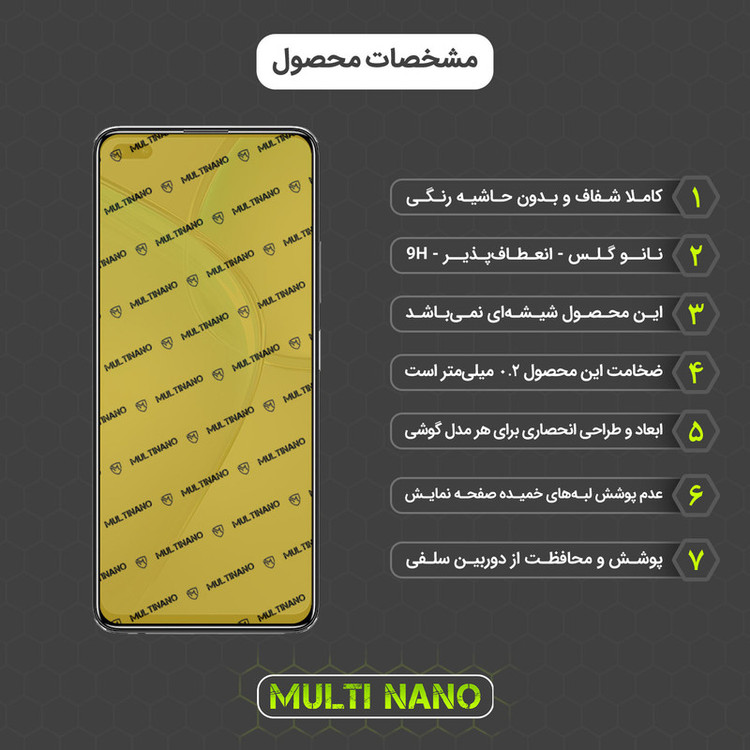 محافظ صفحه نمایش مولتی نانو مدل X-SFT مناسب برای گوشی موبایل انفینیکس Zero 8 به همراه محافظ پشت