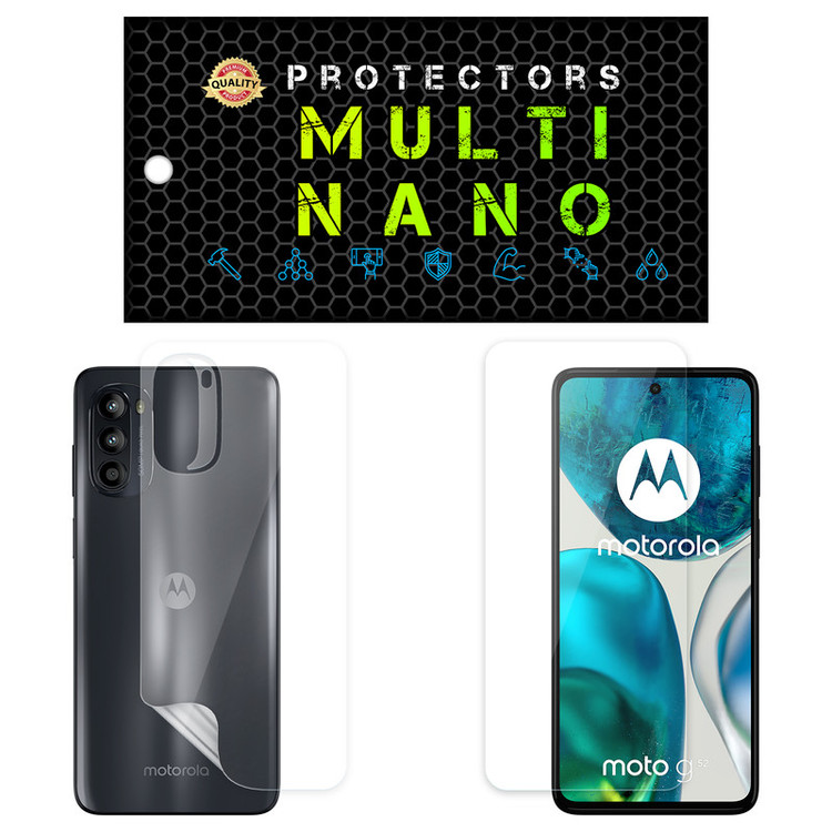 محافظ صفحه نمایش مولتی نانو مدل X-SFT مناسب برای گوشی موبایل موتورولا Moto G52 به همراه محافظ پشت