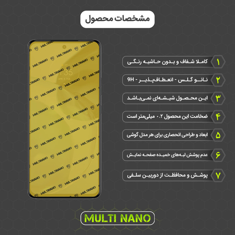 محافظ صفحه نمایش مولتی نانو مدل X-SFT مناسب برای گوشی موبایل موتورولا Moto G72 به همراه محافظ پشت