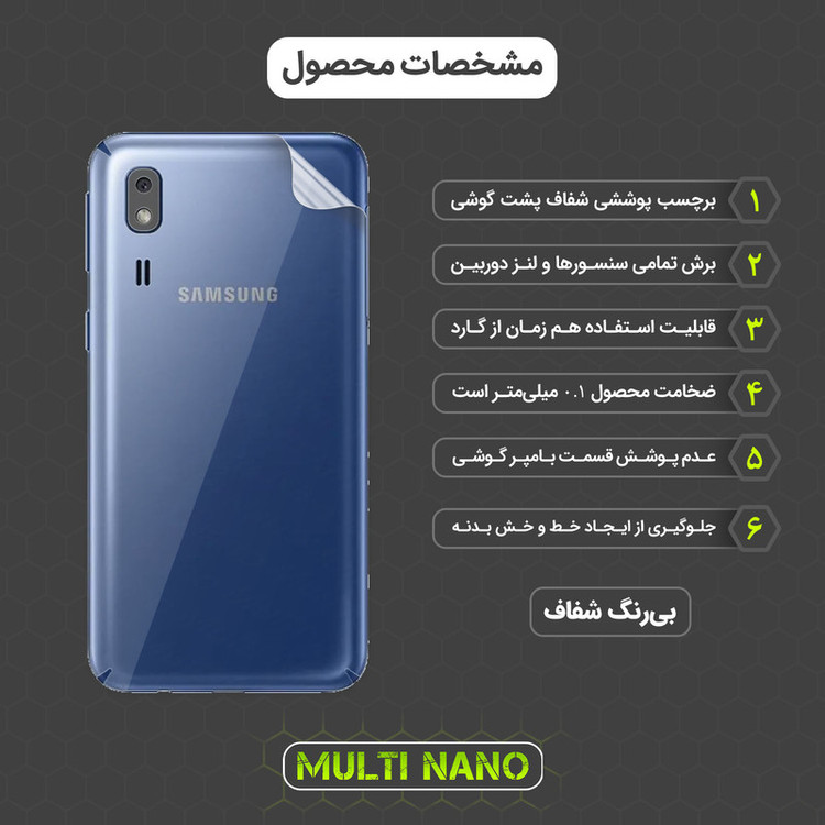 محافظ صفحه نمایش مولتی نانو مدل X-SFT مناسب برای گوشی موبایل سامسونگ Galaxy A2 Core به همراه محافظ پشت