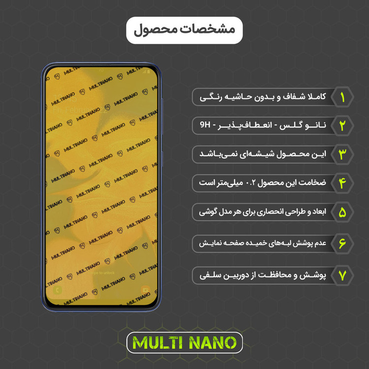 محافظ صفحه نمایش مولتی نانو مدل X-SFT مناسب برای گوشی موبایل سامسونگ Galaxy A10 به همراه محافظ پشت