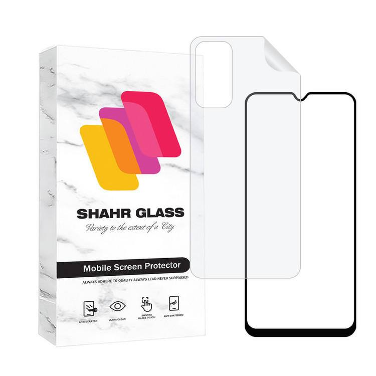 محافظ صفحه نمایش شفاف شهر گلس مدل CERAMINANOSH مناسب برای گوشی موبایل سامسونگ Galaxy F13 4G / M13 4G / F23 5G / M23 5G به همراه محافظ پشت گوشی