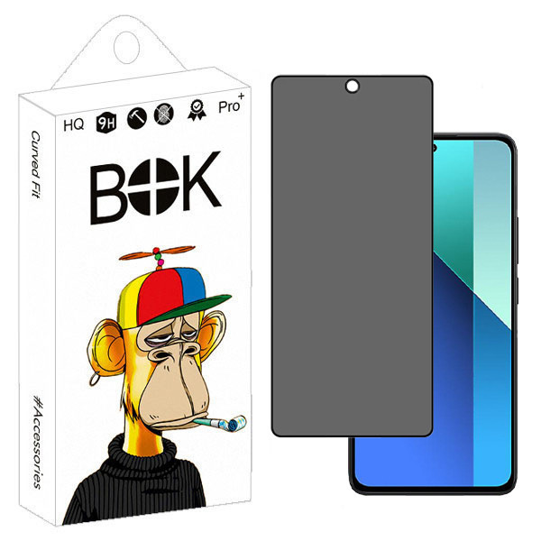 محافظ صفحه نمایش حریم شخصی بوک مدل Privacy View مناسب برای گوشی موبایل شیائومی Redmi Note 13 Pro 4G / 12 Pro 5G / X5 Pro