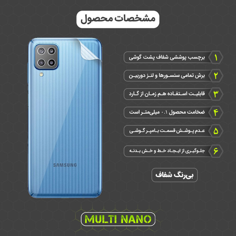 محافظ صفحه نمایش مولتی نانو مدل X-SFT مناسب برای گوشی موبایل سامسونگ Galaxy A12 Nacho به همراه محافظ پشت