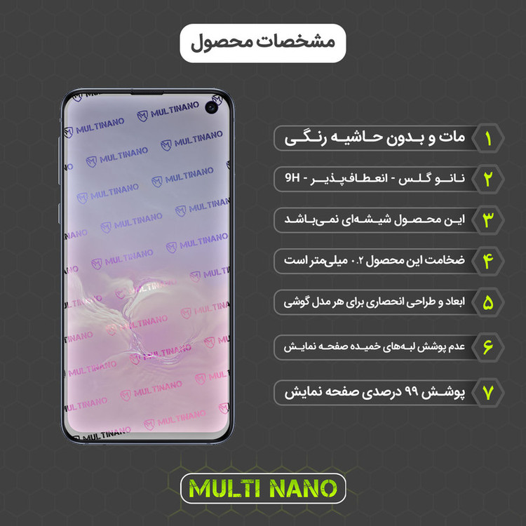 محافظ صفحه نمایش مات مولتی نانو مدل X-S2M مناسب برای گوشی موبایل سامسونگ Galaxy S10e بسته دو عددی