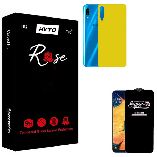 محافظ صفحه نمایش هیتو مدل Rose SuperD مناسب برای گوشی موبایل سامسونگ Galaxy A30 به همراه محافظ پشت گوشی