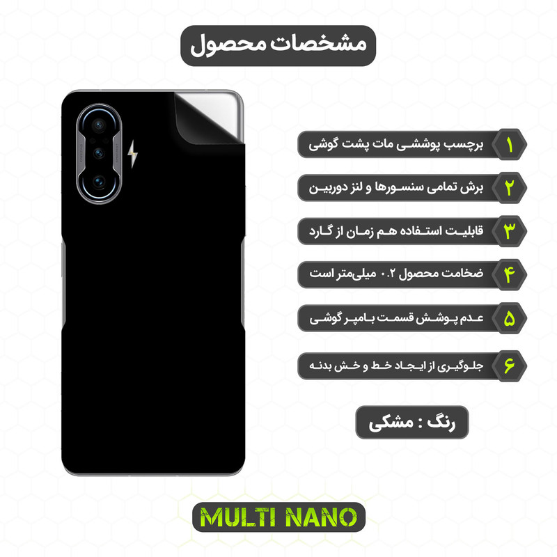 برچسب پوششی مولتی نانو مدل X-F1M مناسب برای گوشی موبایل شیائومی Poco F3 GT