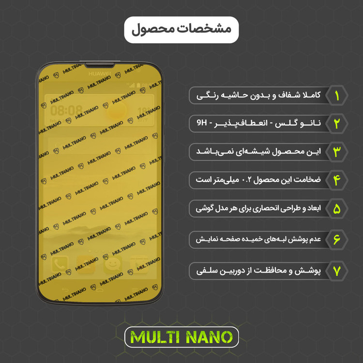 محافظ صفحه نمایش مولتی نانو مدل X-SFM مناسب برای گوشی موبایل هوآوی Ascend G730 به همراه برچسب پوششی