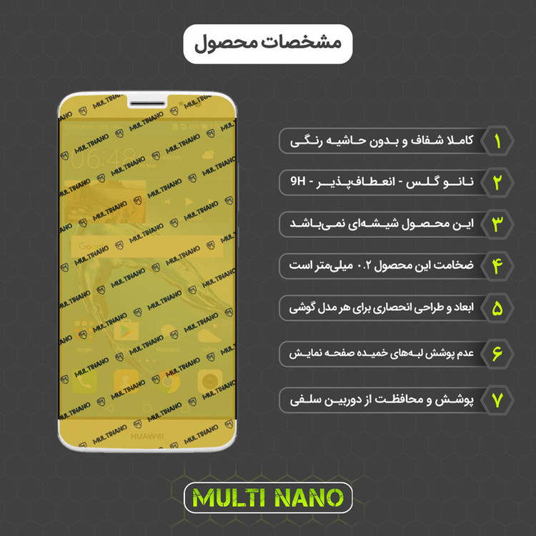 محافظ صفحه نمایش مولتی نانو مدل X-SFM مناسب برای گوشی موبایل هوآوی G9 Plus به همراه برچسب پوششی