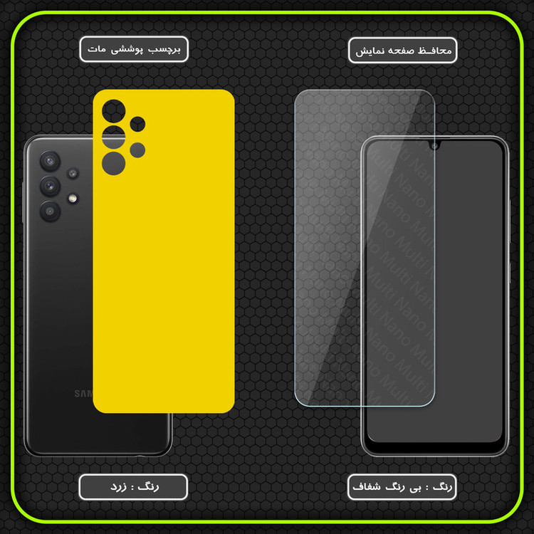 برچسب پوششی مولتی نانو مدل X-F1M-S مناسب برای گوشی موبایل سامسونگ Galaxy A32 4G به همراه محافظ صفحه نمایش
