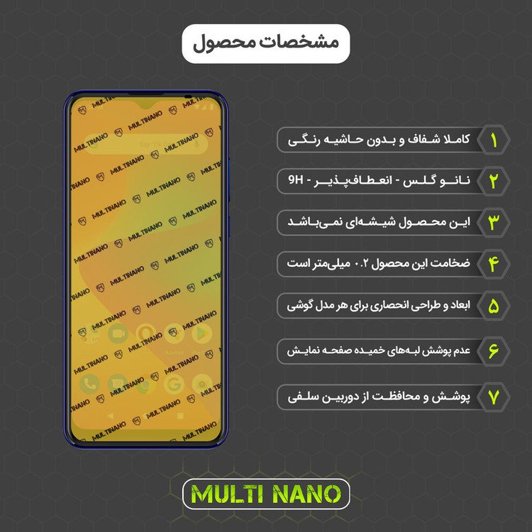 محافظ صفحه نمایش مولتی نانو مدل X-SFG مناسب برای گوشی موبایل بلو G50 Mega به همراه برچسب پوششی