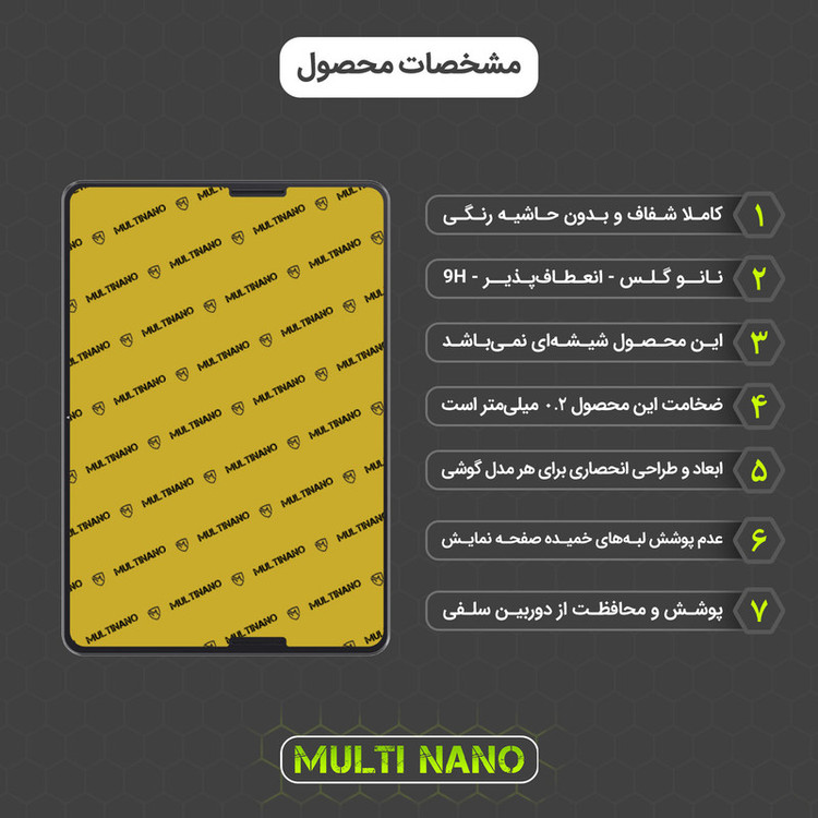 محافظ صفحه نمایش مولتی نانو مدل X-S2N مناسب برای تبلت ایسوس Transformer Pad / TF303 بسته دو عددی