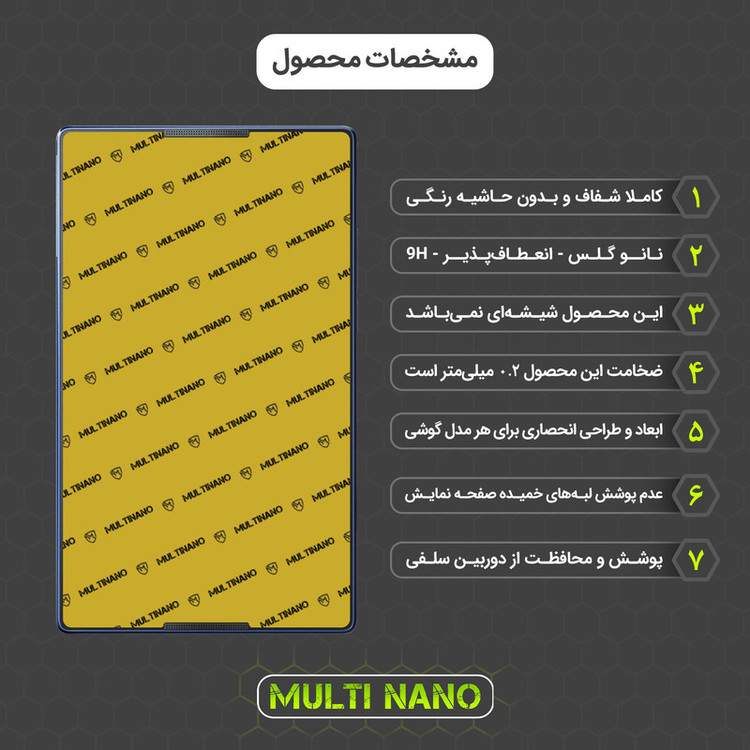 محافظ صفحه نمایش مولتی نانو مدل X-S2N مناسب برای تبلت لنوو Tab 3 8 / TB3-850 بسته دو عددی